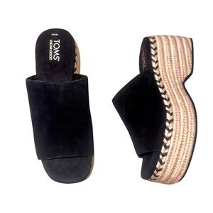 TOMS Wrn2X LAILA Mule Platform Rope slides women’s shoes size 8